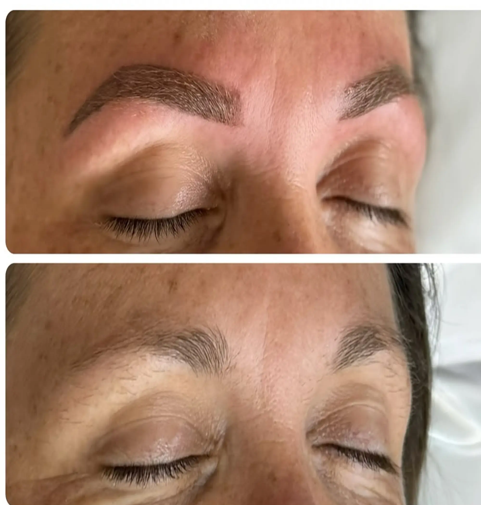 natural brow look vs makeup